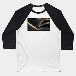 Dark Gold Abstraction Baseball T-Shirt